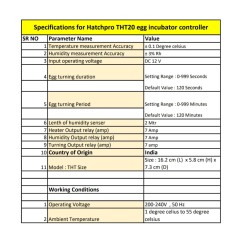 Hatchpro THT20 Digital controller automatic for egg incubator 